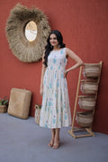 Sleeveless  A-Line Midi Dress