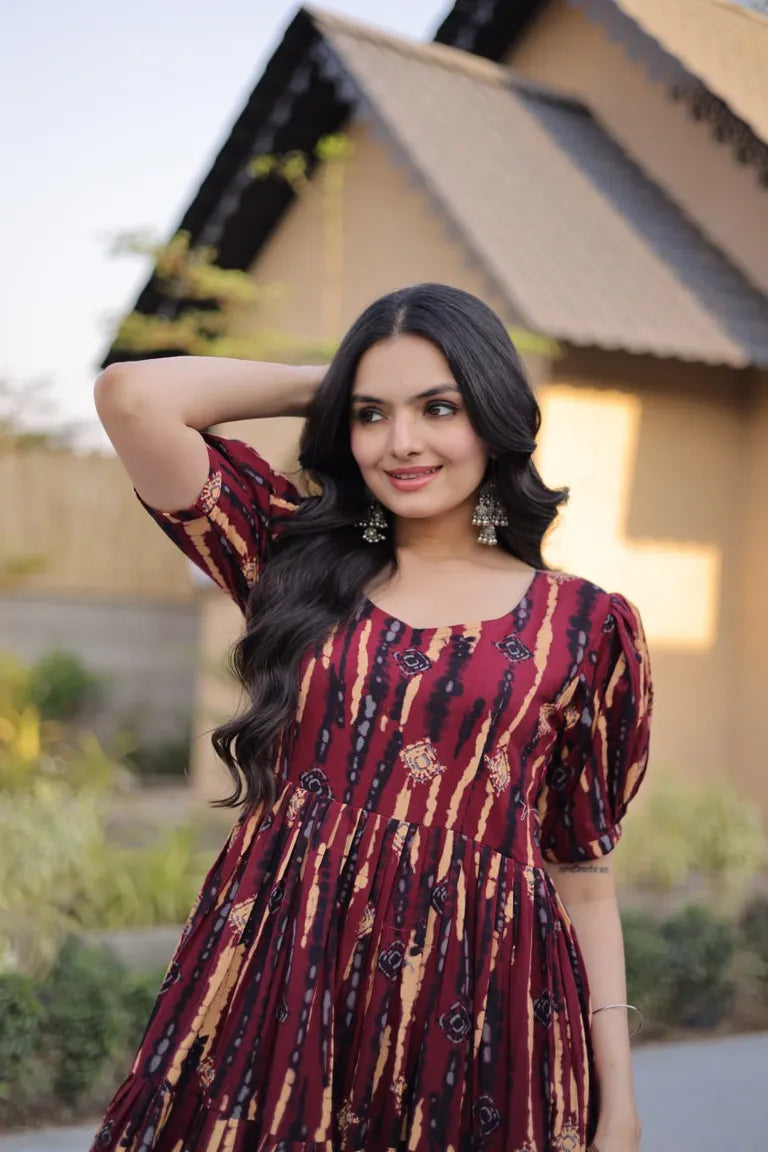 Festive Tiered  Maxi dress
