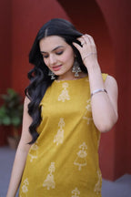 Sleeveless Cotton Pant Suit