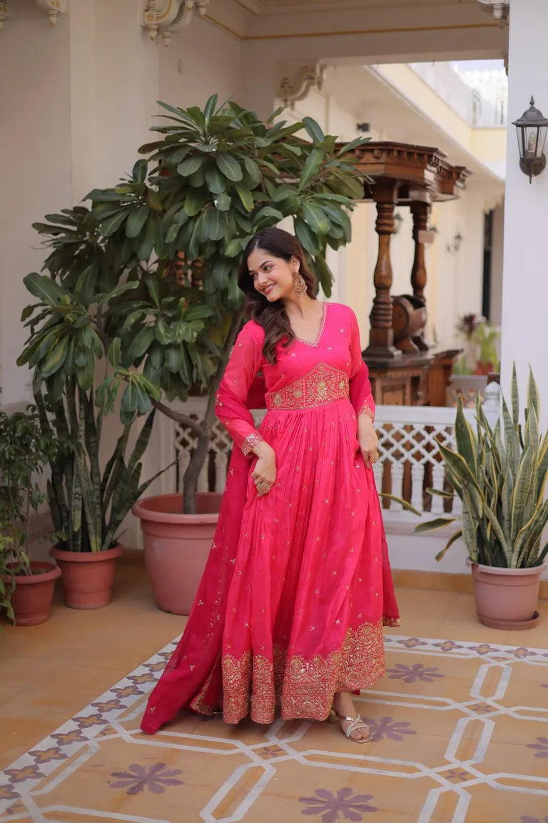 Flared Russian Silk Party dress