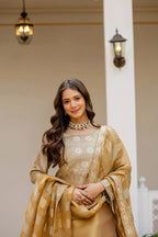Golden Banarasi Lehenga Set