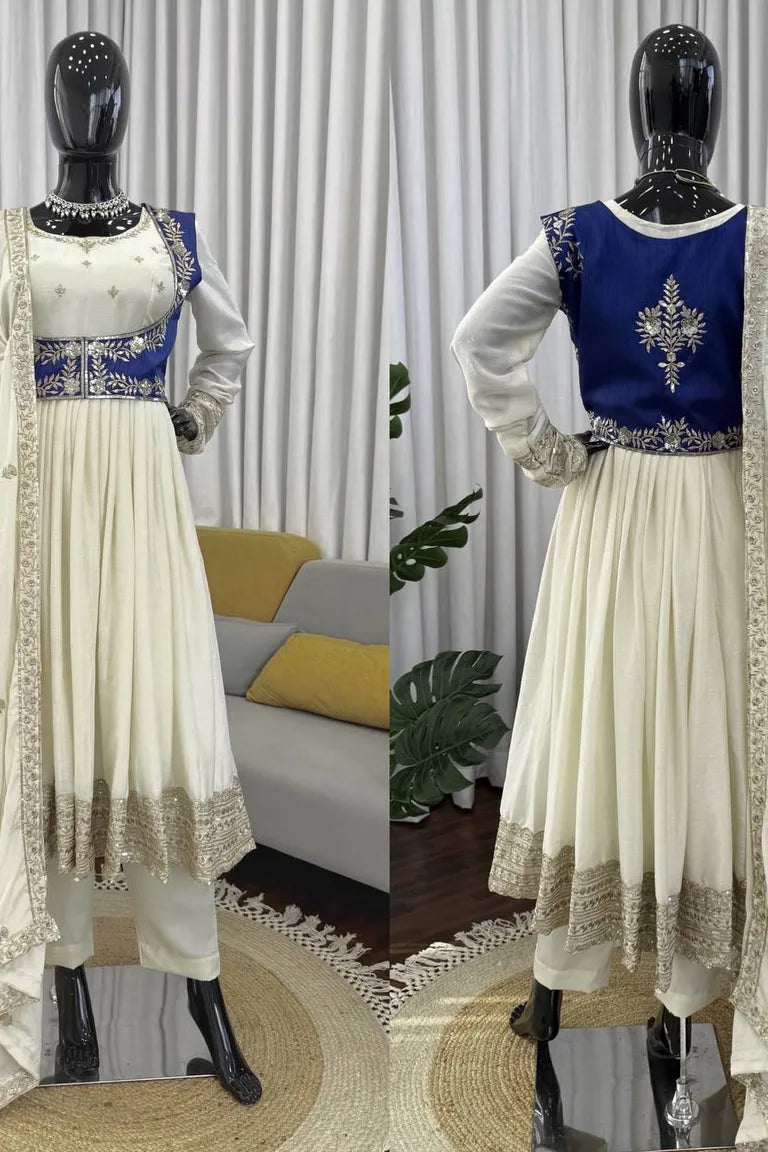 Festive Thread Sequin Anarkali Dress