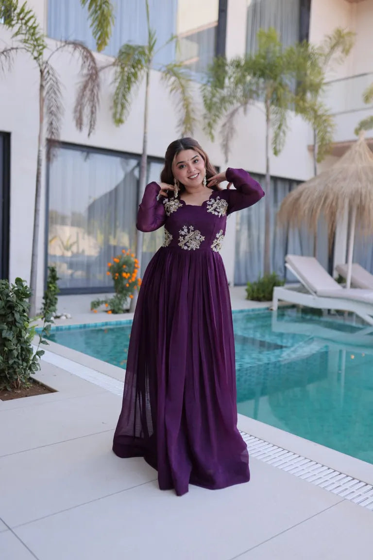 Full Sleeve Party Gown
