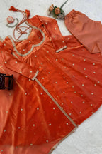 Elegant Anarkali with Silk Dupatta