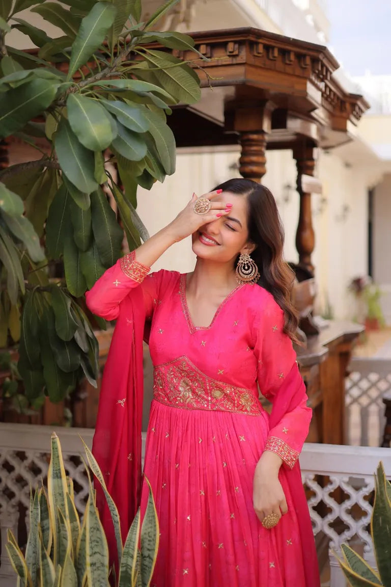 Flared Russian Silk Party dress