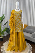 Festive Simmer Silk Sharara Set