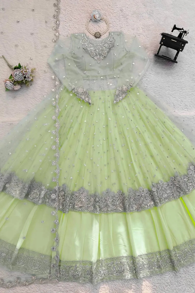 Party Wear Anarkali Style Lehenga Choli