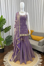 Fendy Silk Kurti with Sharara Set