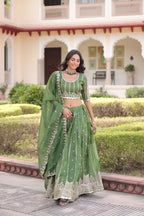 Festive Zari Sequins Lehenga Choli