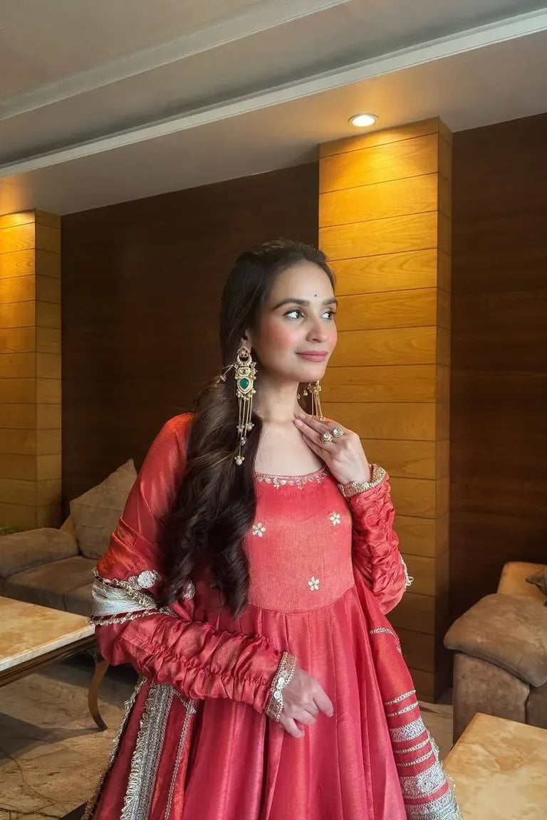 Designer Coding Work Anarkali Dress