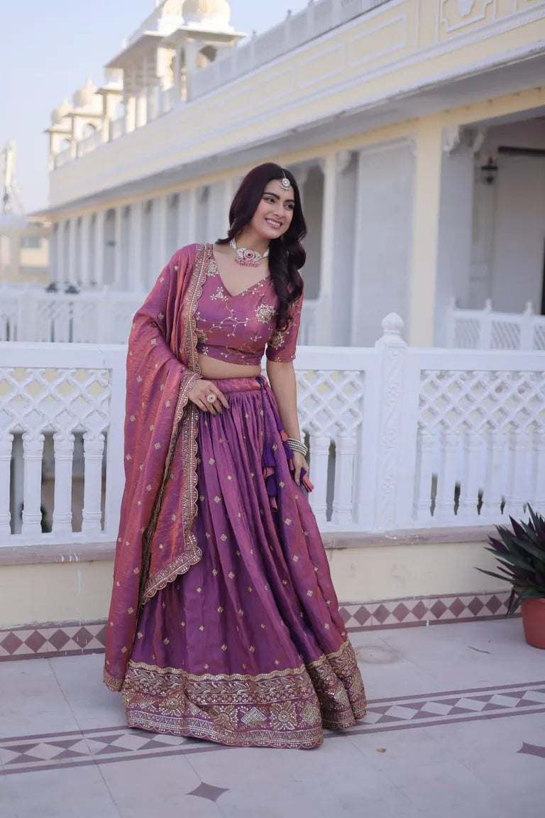 Festive Silk Lehenga Dupatta