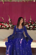 Elegant Anarkali with Silk Dupatta