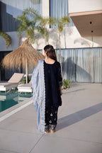 Velvet Bell Sleeve Suit