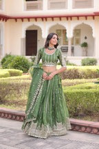 Festive Zari Sequins Lehenga Choli