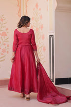 Women's Crush Anarkali Gown & Dupatta