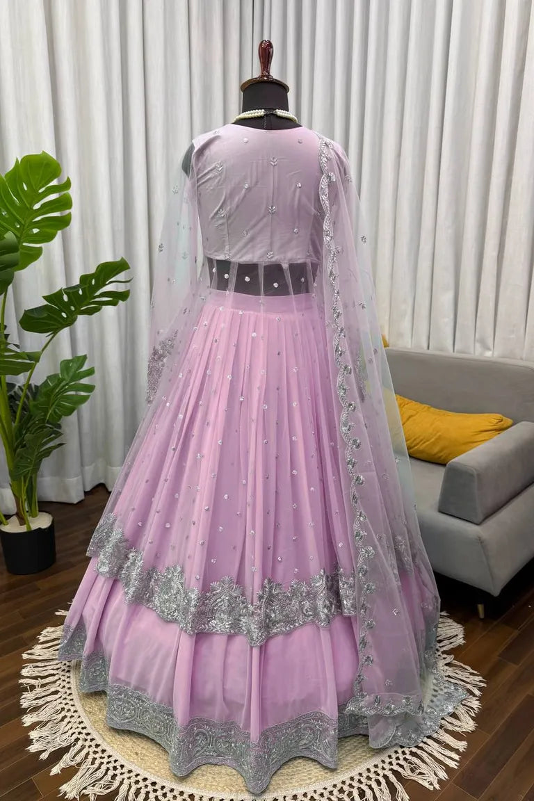 Party Wear Anarkali Style Lehenga Choli