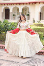 Designer Folk Art Tiered Lehenga Outfit
