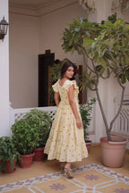 Embroidered Cotton Tiered Maxi Dress