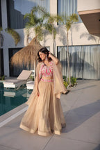 Premium Gold Lehenga with Shrug