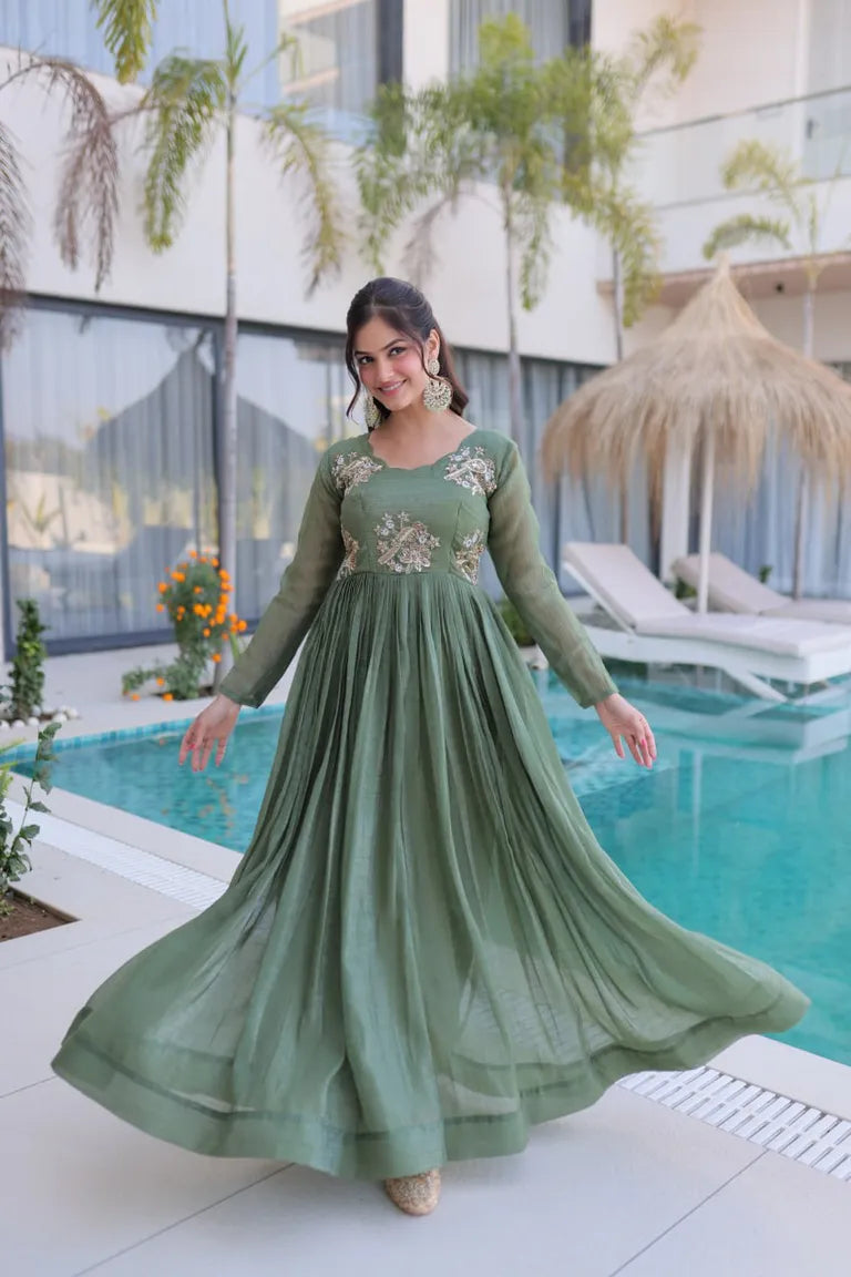 Full Sleeve Party Gown