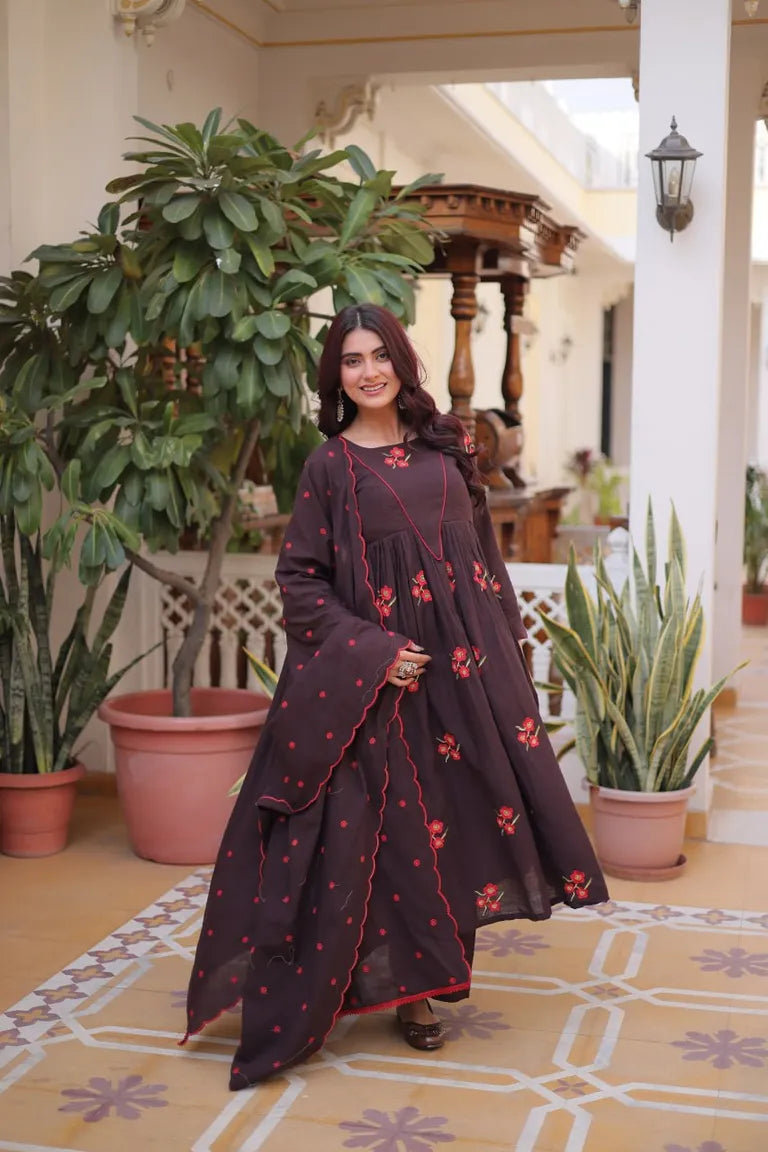 Traditional Cotton Embroidered 3-Piece Set