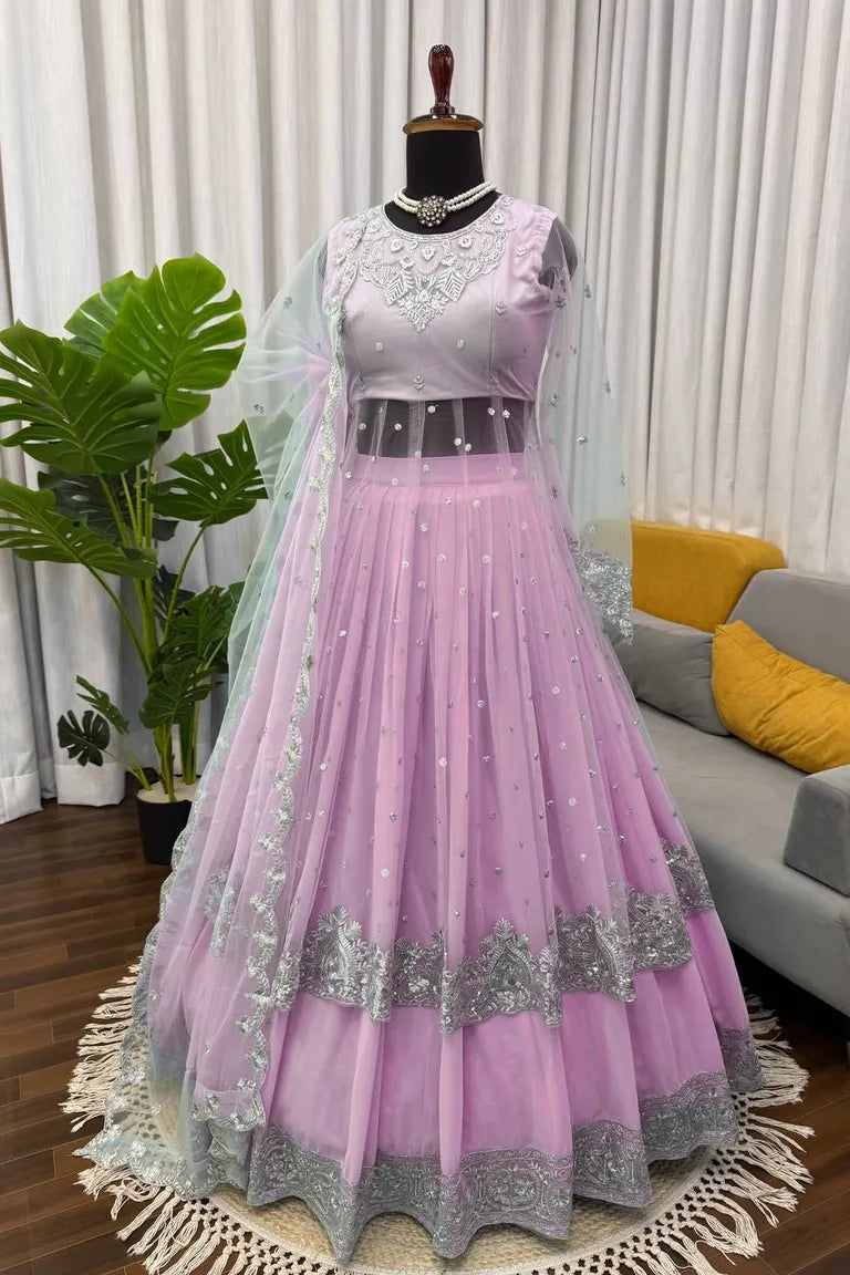 Party Wear Anarkali Style Lehenga Choli