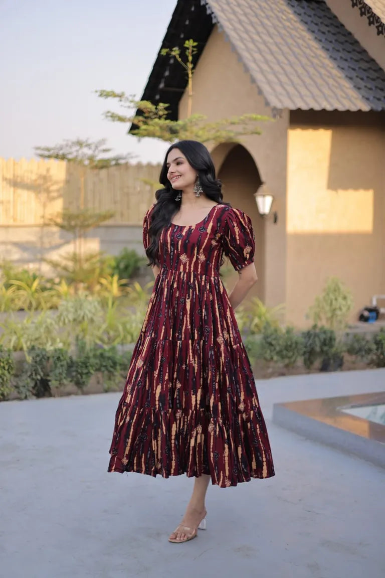 Festive Tiered  Maxi dress
