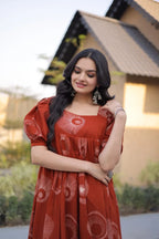 Puff Sleeve Square Neck Kurti