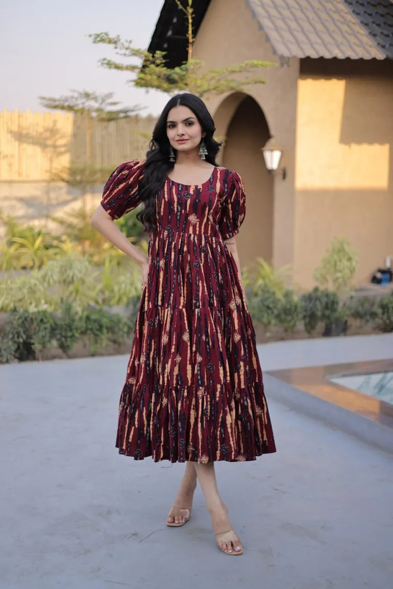 Festive Tiered  Maxi dress