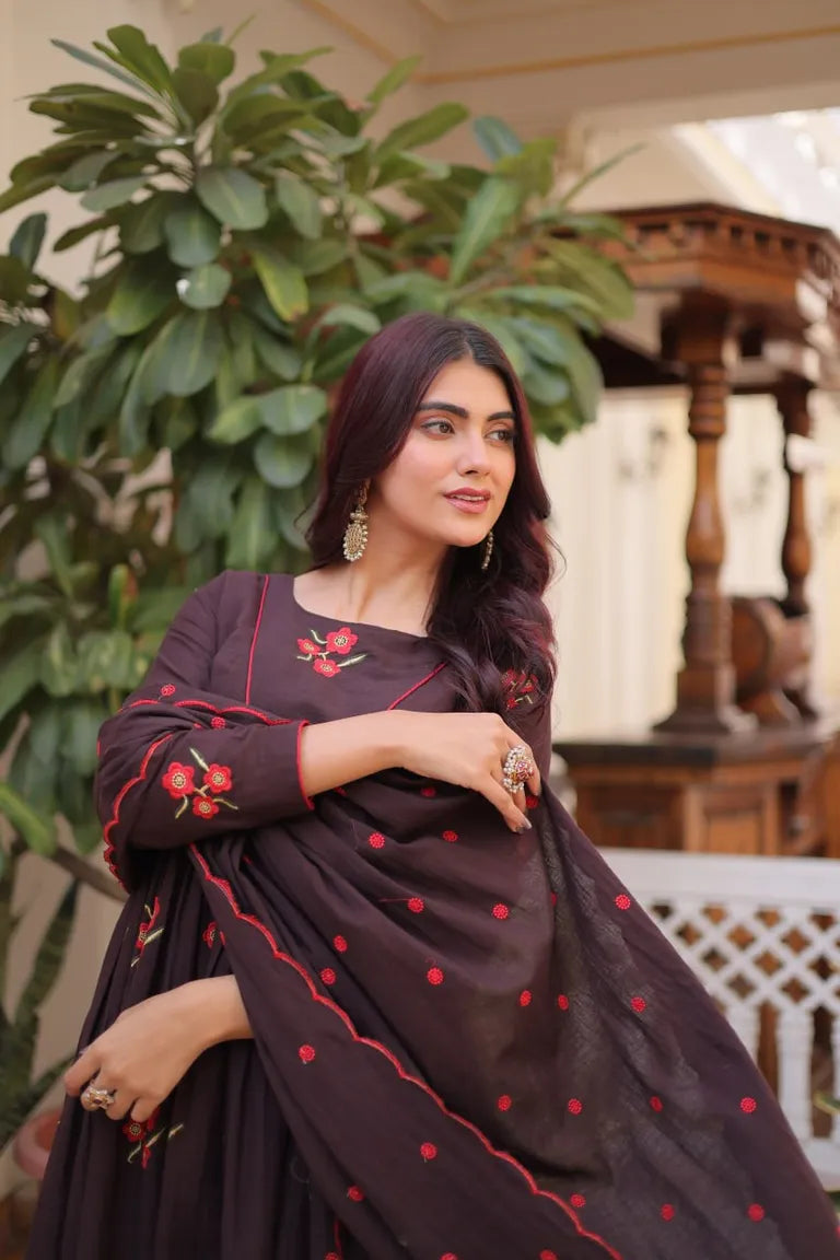 Traditional Cotton Embroidered 3-Piece Set