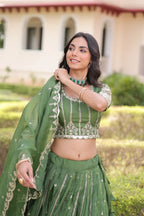 Festive Zari Sequins Lehenga Choli