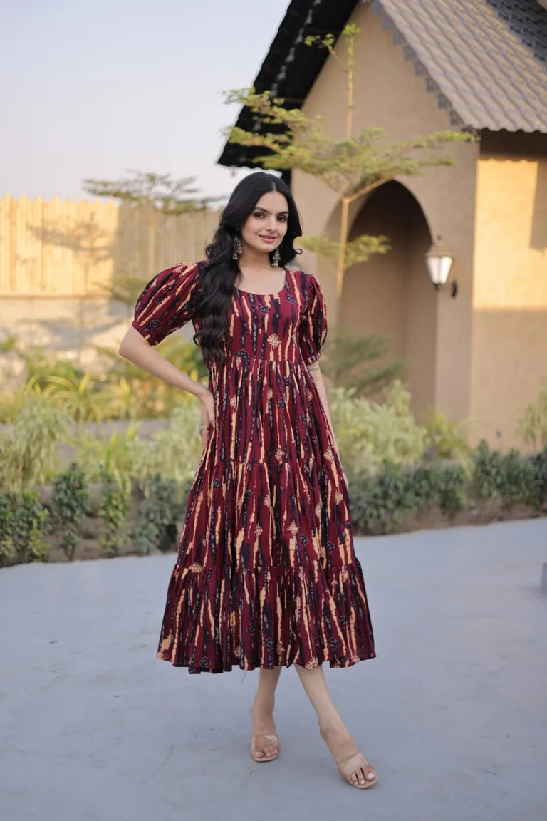 Festive Tiered  Maxi dress