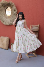 Sleeveless  A-Line Midi Dress