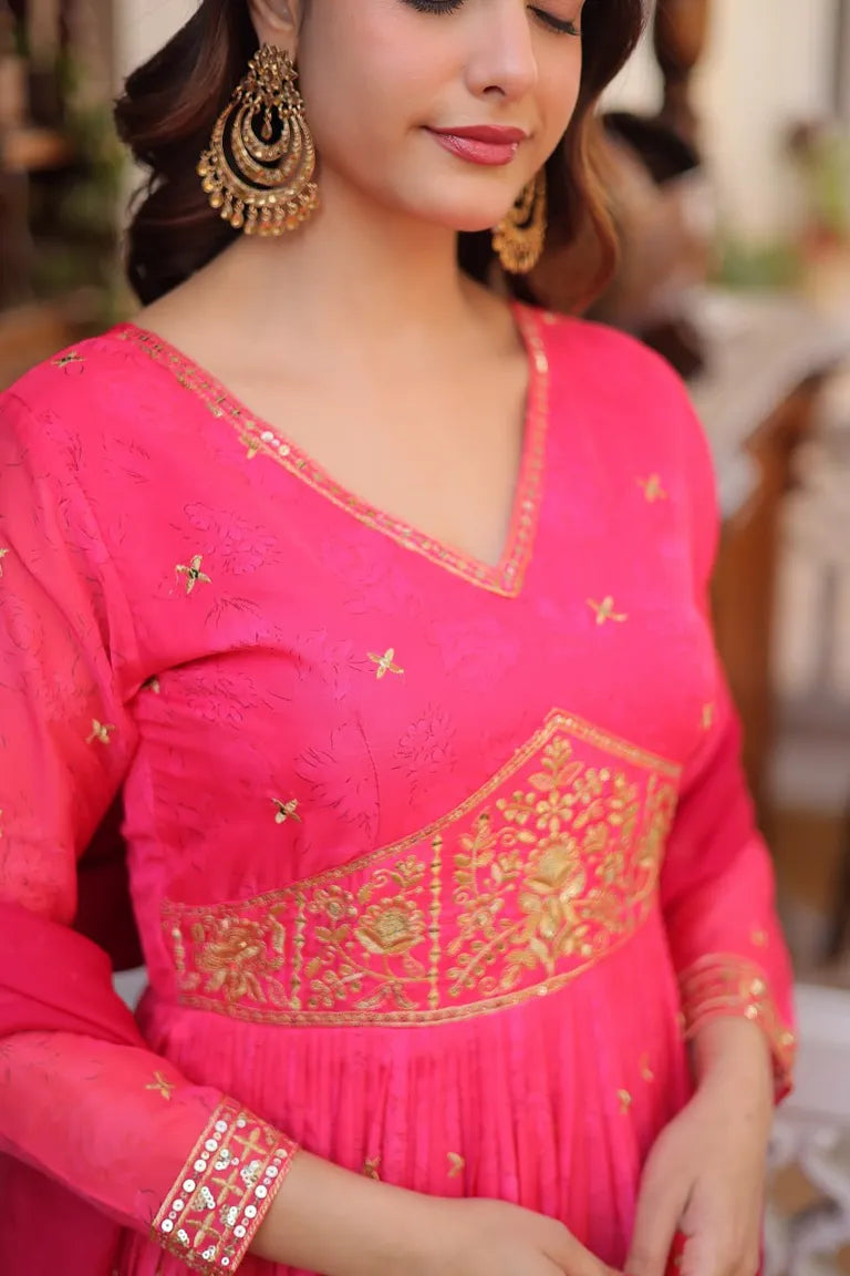 Flared Russian Silk Party dress