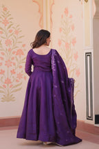 Women's Crush Anarkali Gown & Dupatta
