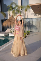 Premium Gold Lehenga with Shrug