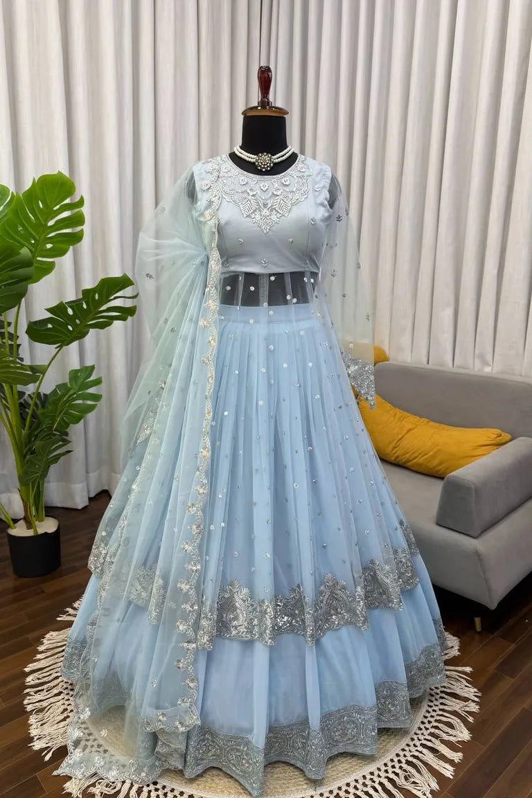 Party Wear Anarkali Style Lehenga Choli