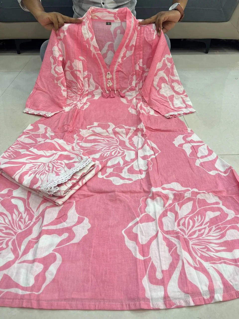 Printed Cotton Kurta Set