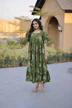 Puff Sleeve Square Neck Kurti