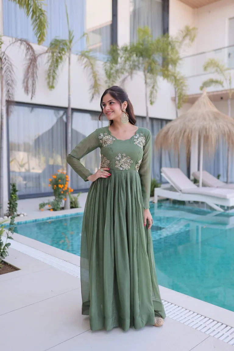 Full Sleeve Party Gown