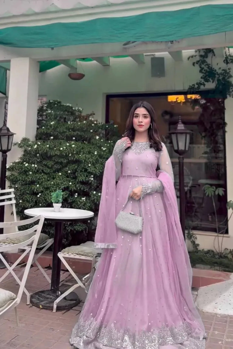 Party Wear Anarkali Style Lehenga Choli