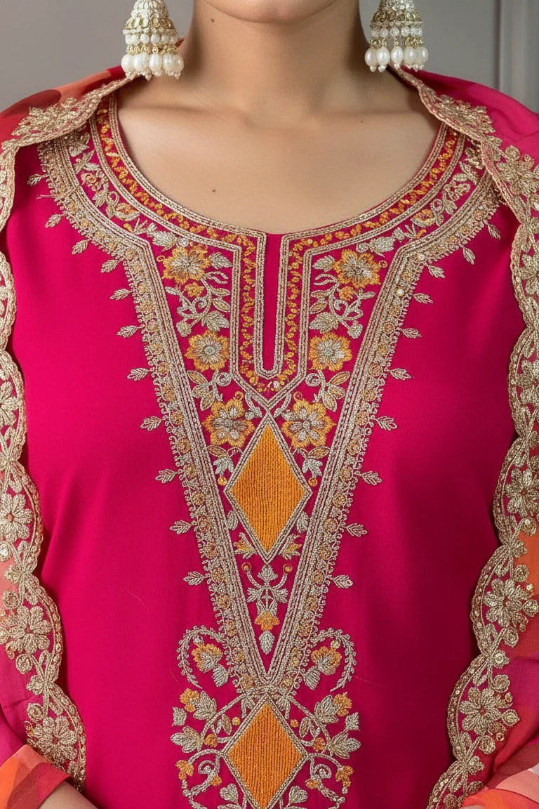 Vibrant Pink Suit