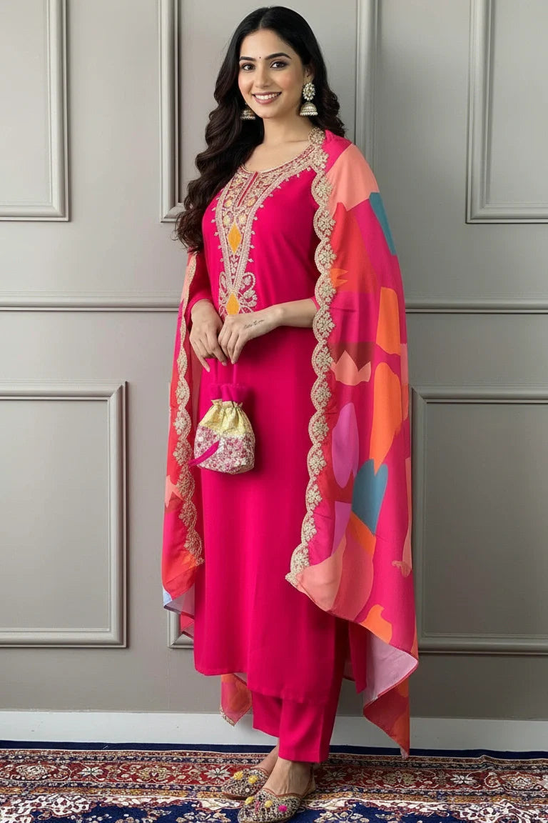 Vibrant Pink Suit