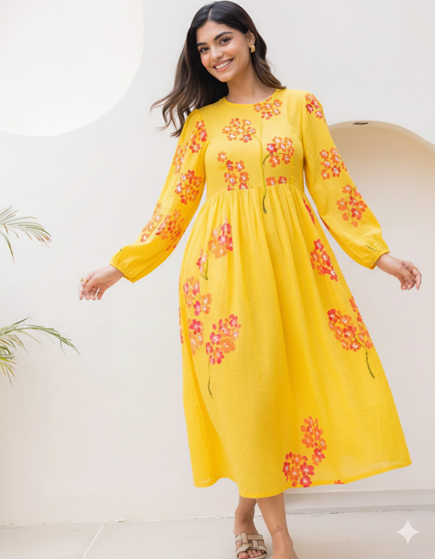 Floral Kota Dress