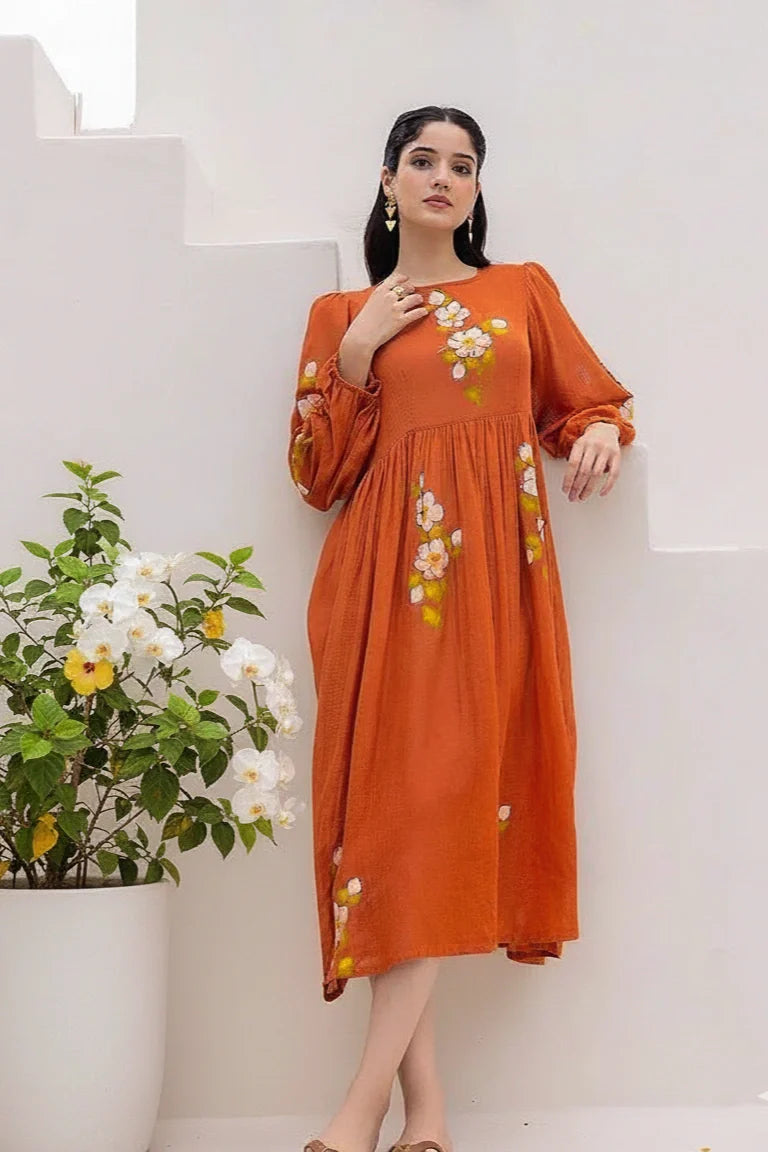 Rust Bloom Dress