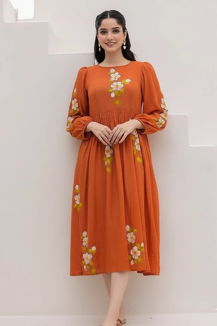Rust Bloom Dress
