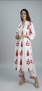 Printed Cotton Kurta Set
