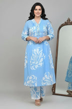 Printed Cotton Kurta Set