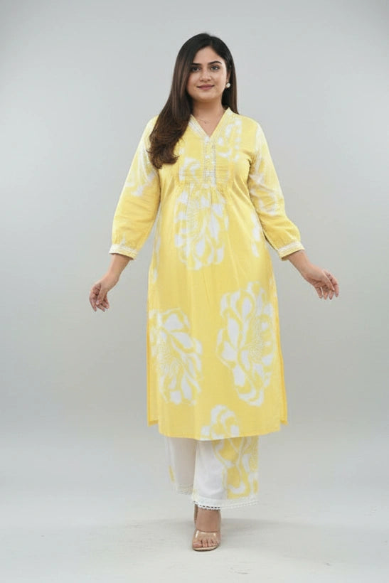 Printed Cotton Kurta Set
