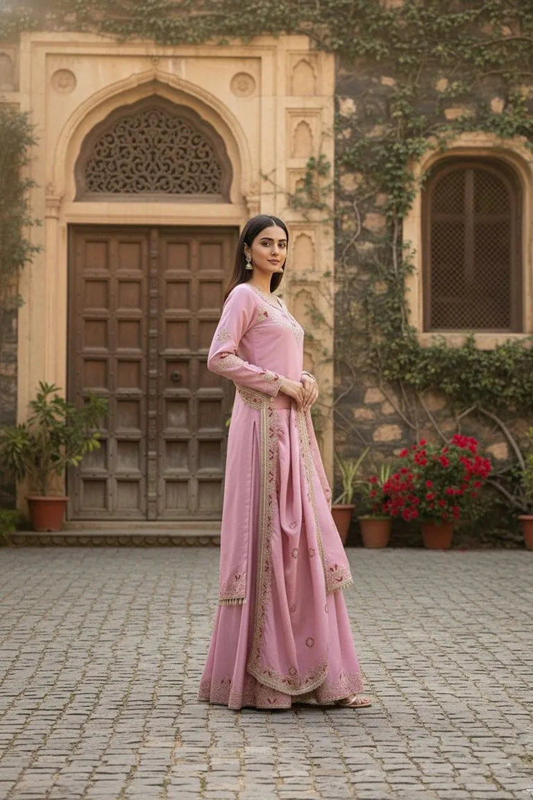 Pink Designer Party Wear Suit